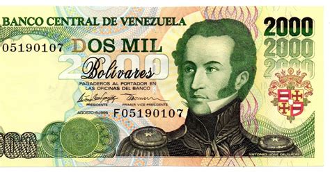 BILLETES DEL MUNDO: Venezuela