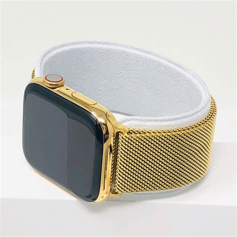 24K Gold Apple Watch Series 6 // With Gold Milanese Loop Band // 44mm - De Billas Luxury - Touch ...