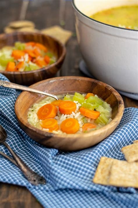 Simple Vegetable Rice Soup - The Schmidty Wife