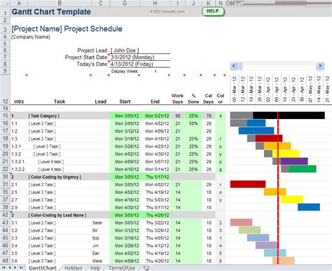 Free Gantt Chart Template for Excel