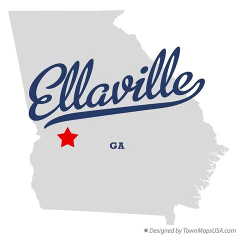 Map of Ellaville, GA, Georgia