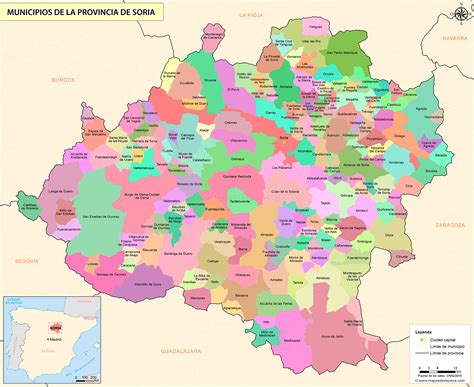 Mapa de la provincia de Soria