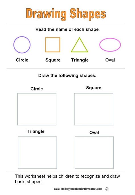 Basic Shapes Worksheets