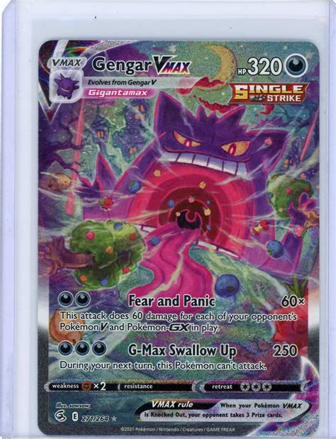 Pokemon Gengar VMAX 271/264 Fusion Strike Alt Art Secret Rare | Froggers House of Cards