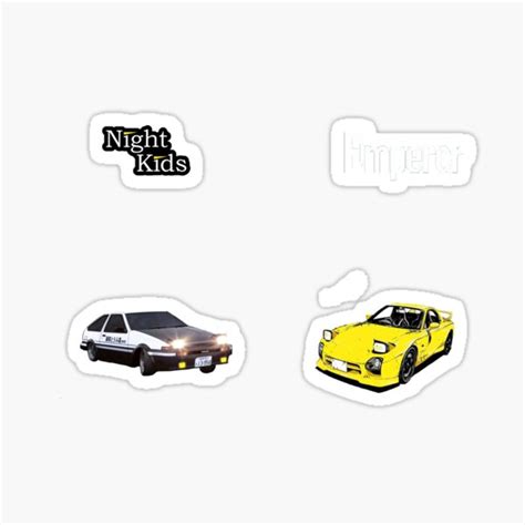 "Initial d sticker pack" Sticker for Sale by bdadsmagee | Redbubble