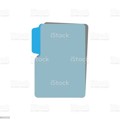 Blue Folder Isolated On White Background Vectr Icon Stock Illustration ...