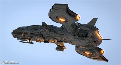 3d model of fictional aircraft dropship