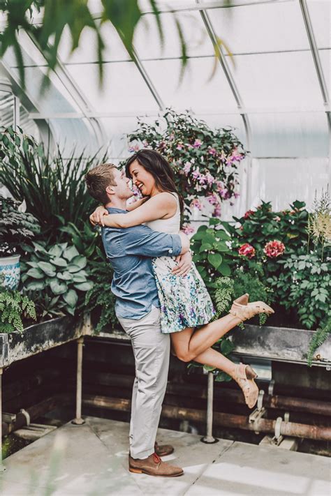 Volunteer Park Conservatory Engagement Photos | Luma Weddings