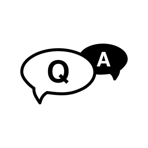 FAQ icon, questions and answers icon. Lines, glyphs and full line. Q ...