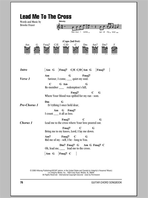 Lead Me To The Cross by Hillsong United - Guitar Chords/Lyrics - Guitar Instructor