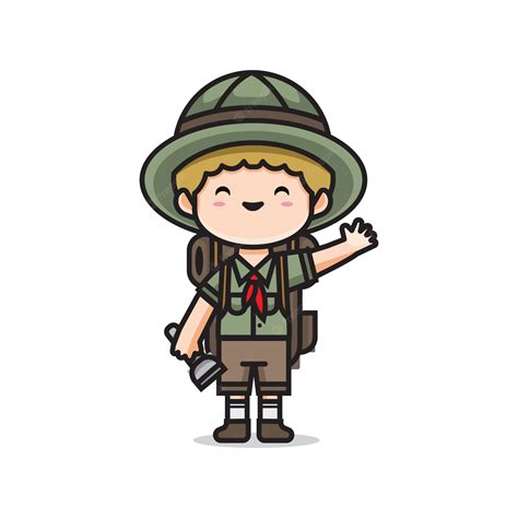 Premium Vector | Cute man scout