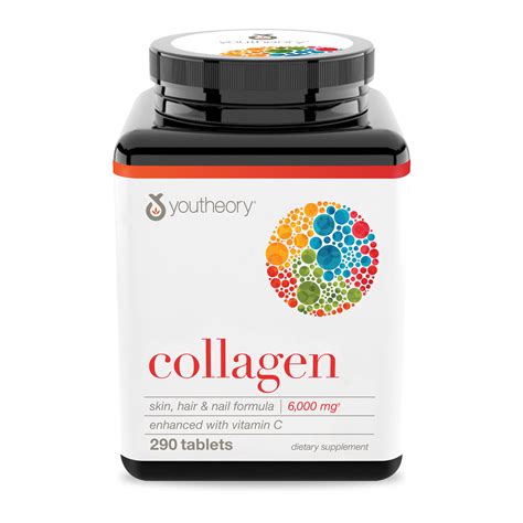 Youtheory Collagen Hair, Skin & Nail Formula, 6,000 Mg, 290 Tablets - Walmart.com - Walmart.com