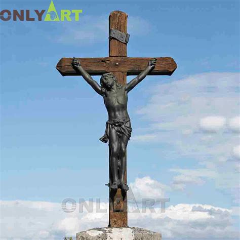 Large Life Size Jesus On The Cross Statue Ornament Art Religious Church ...