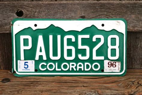 Colorado License Plate Number PAU528 May 1996 Registration Sticker | License plate, Plates ...