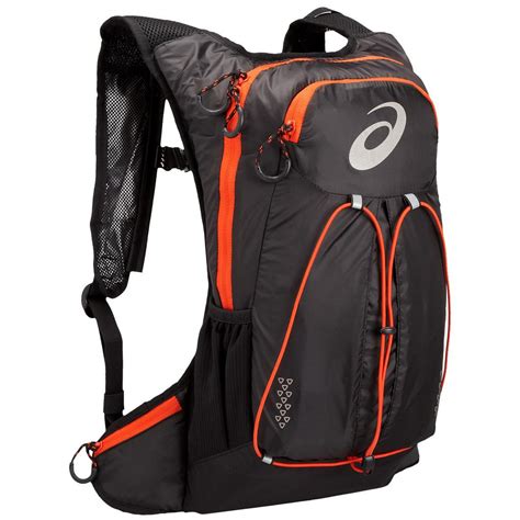 Asics Lightweight Running Backpack - Black/Orange - Tennisnuts.com