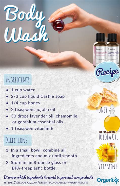 DIY Essential Oil Body Wash Recipe | Recipe | Oil body wash, Body wash ...