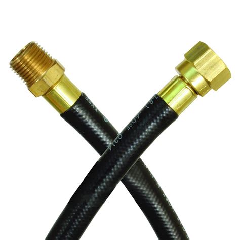 JR Products® 07-31255 - 24" LP Gas Hose (3/8" Female Pipe Cylinder Thread to 3/8" Male Thread ...