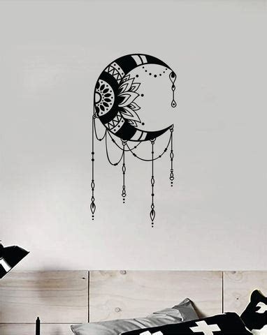 Moon Mandala Art Wall Decal Sticker Vinyl Room Bedroom Decor Teen Spac – boop decals