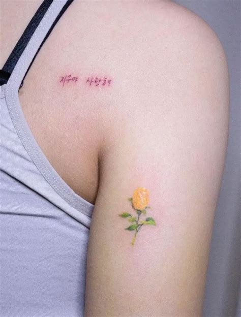 Más de 60 tatuajes de rosas amarillas y su significado - Tatuajes 360