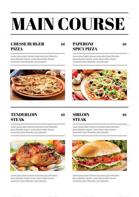 Newspaper Style Food Menus Preview | Food menu design, Food menu, Cafe ...