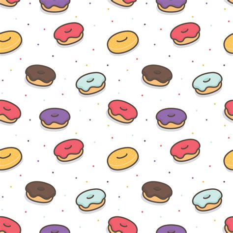 colorful donuts sprinkled with sugar seamless pattern Gift Wrap ...