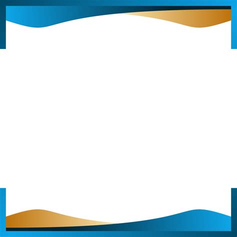 abstract modern elegant blue gold frame border social media 15314479 PNG