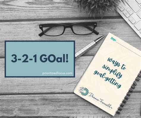 Ways to simplify goal-getting: The 3-2-1 GO Method - Deana Farrell