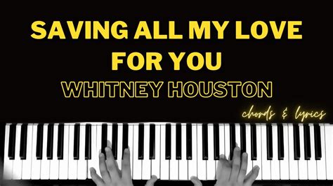 Saving All My Love For You - Whitney Houston | Piano Cover Accompaniment Backing Track Tutorial ...