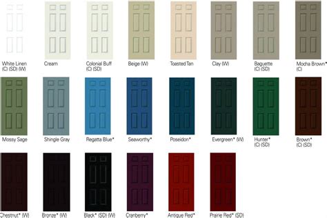 Front Door Color Choices | SD=Storm Doors available in these colors as part of the Seaway Select ...