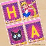 FREE Printable Sailor Moon Birthday Banner