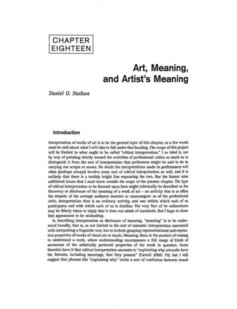 (PDF) Art, Meaning, and Artist's Meaning