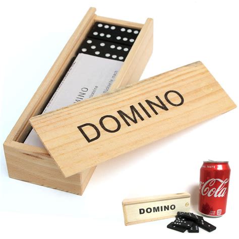 28 Pcs Domino Game Wooden Boxed Traditional Classic Blocks Play Set To ...