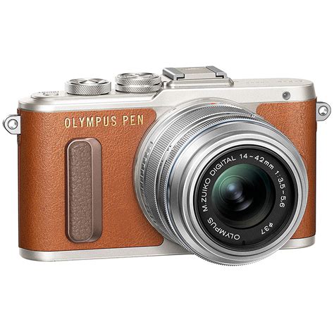 Olympus PEN E-PL8 Mirrorless Camera with 14-42mm II R Lens - Brown