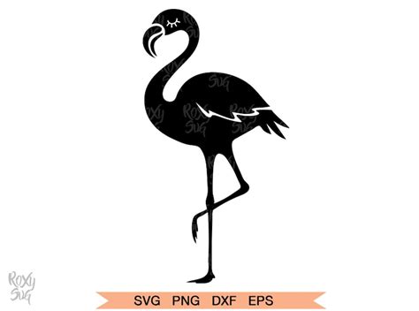 Flamingo Black And White SVG