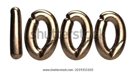 Isolated Golden Balloon Number 1000 Gold Stock Illustration 2219315103 | Shutterstock