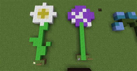 Minecraft Pixel Art Allium and Moon Daisy by SabathePony on DeviantArt