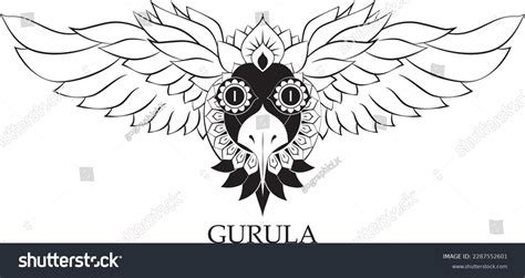 Garuda Legendary Bird Creature Hindu Buddhist Stock Vector (Royalty ...