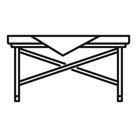 Premium Vector | Picnic table icon outline picnic table vector icon for web design isolated on ...