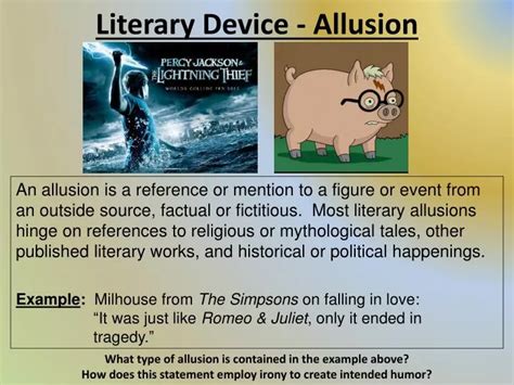 PPT - Literary Device - Allusion PowerPoint Presentation, free download - ID:2454253