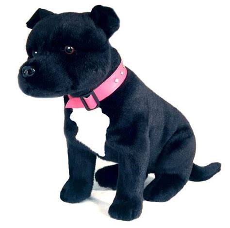 Staffordshire Bull Terrier DJ Plush Toy | Animals black and white, Animals, Pitbulls