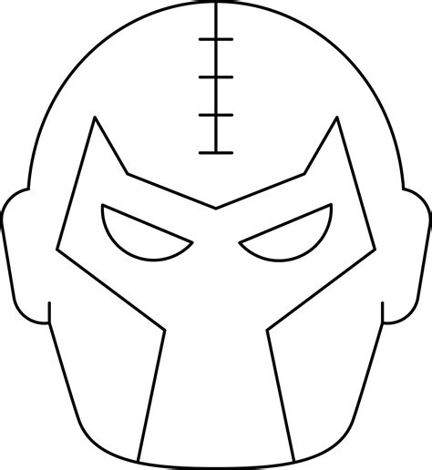 Superhero face mask coloring page - Wecoloringpage.com