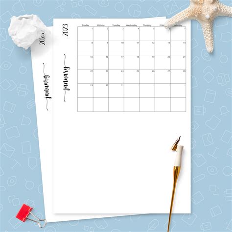 Simple Calendar Printable