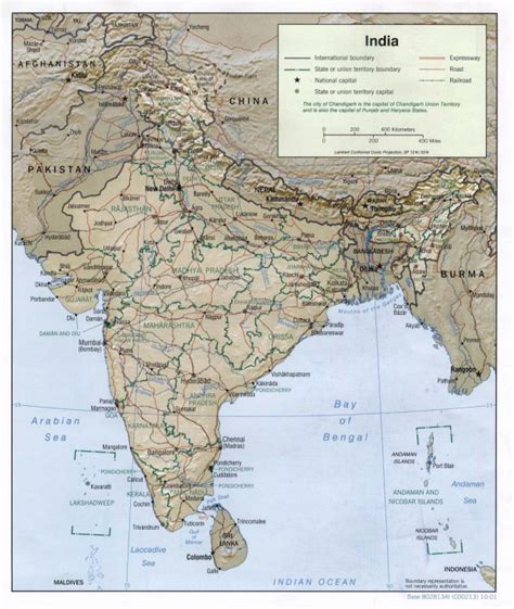 Physical maps of India