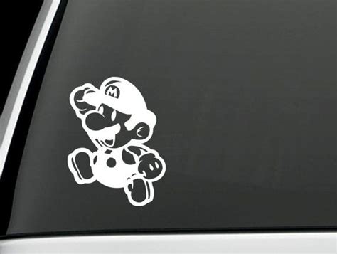 Jumping Mario nintendo car decal decor sticker 8x6 by MyVinylStory, $5.97 | Car decals, Mario ...