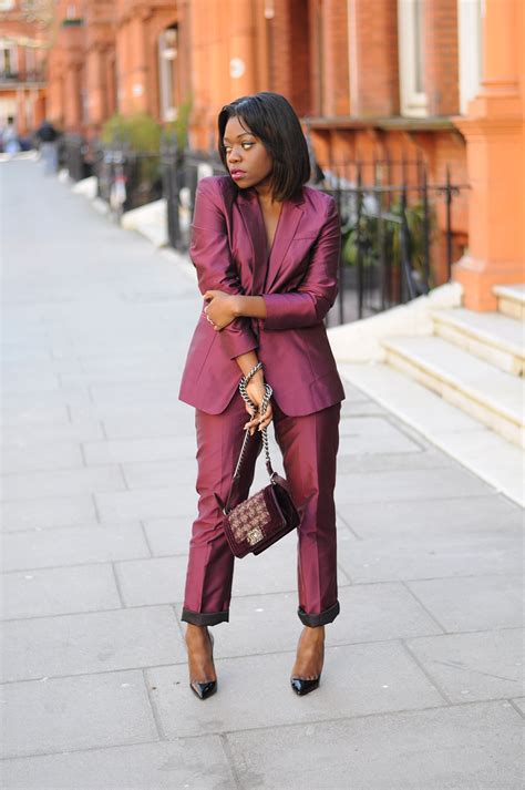 SHINY BURGUNDY SUIT - Mirror Me | London Fashion, Travel & Personal Development Blog | By Fisayo ...