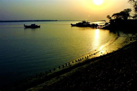 The Sun sets,river Ganga, West Bengal ,India. - PixaHive