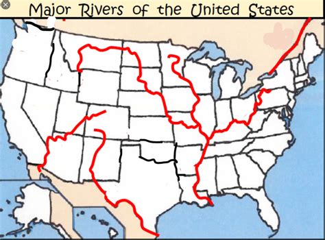 Major Rivers of the United States Diagram | Quizlet