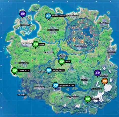 All XP Coin Locations in Fortnite Chapter 2 Season 4