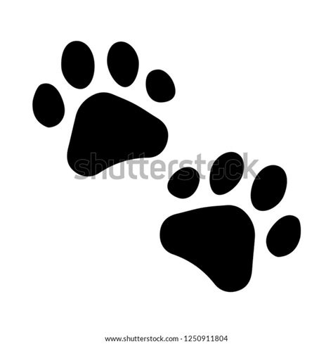 Paw Prints Emoji Vector Stock Vector (Royalty Free) 1250911804 | Shutterstock