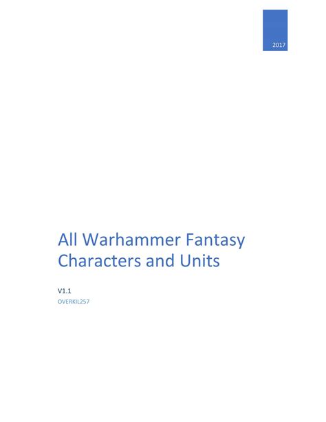 All Warhammer Fantasy Tabletop Units v1.1.docx | DocDroid